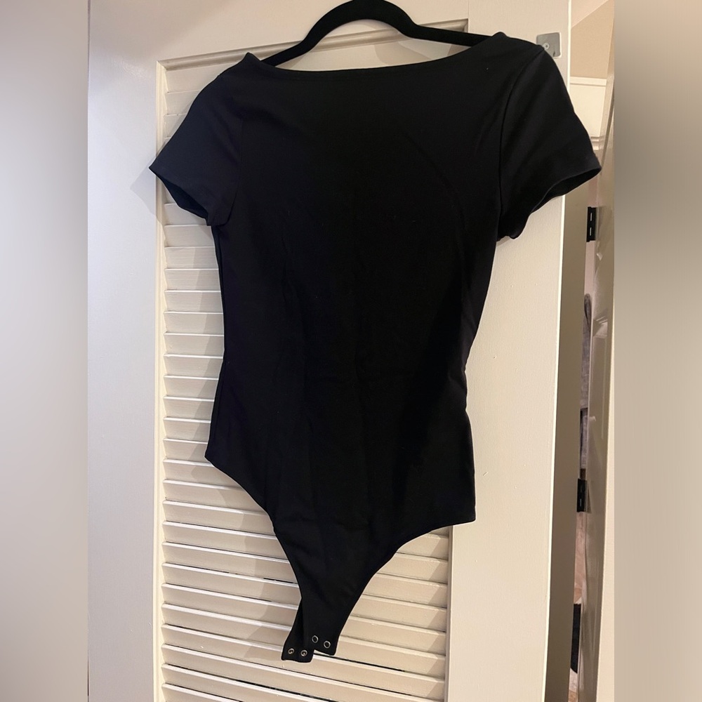 Abercrombie black crewneck bodysuit, size small